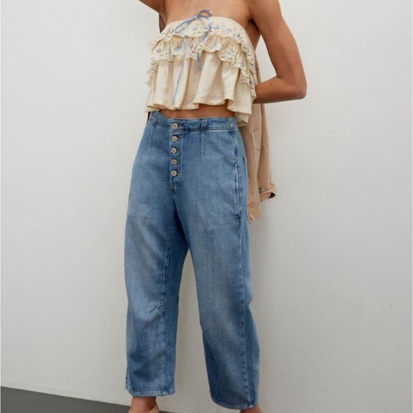 Free People Denim - Free People Blue Wide Leg Jeans